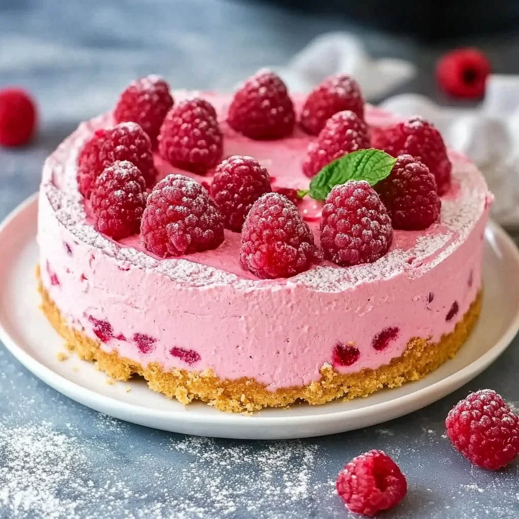 No Bake Raspberry Cheesecake