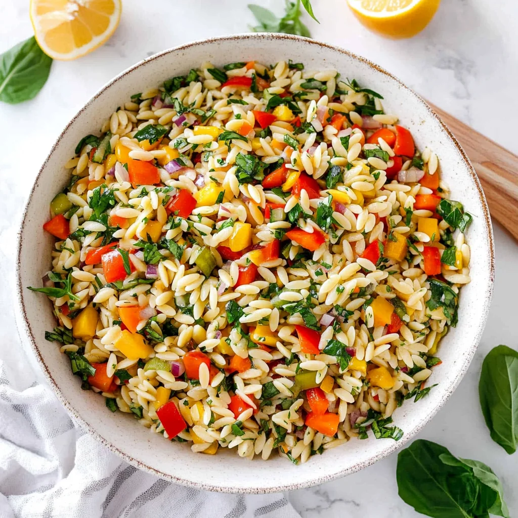 Rainbow Orzo Salad