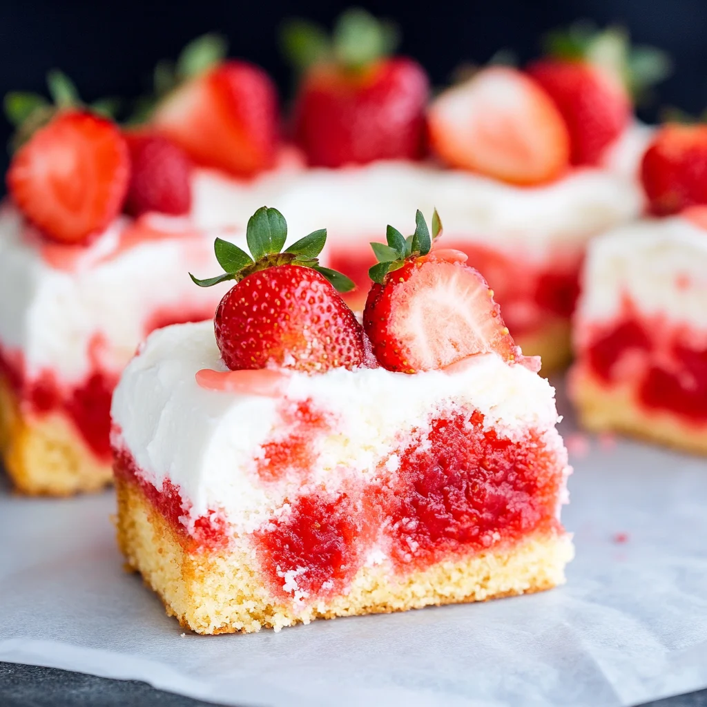 Strawberry Jello Poke Cake