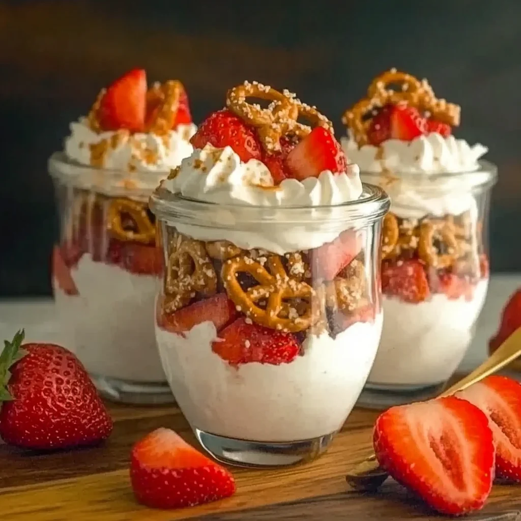 Strawberry Pretzel Salad Parfaits Recipe