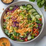 Thai Crunch Salad CPK Copycat (with peanut ginger sauce)