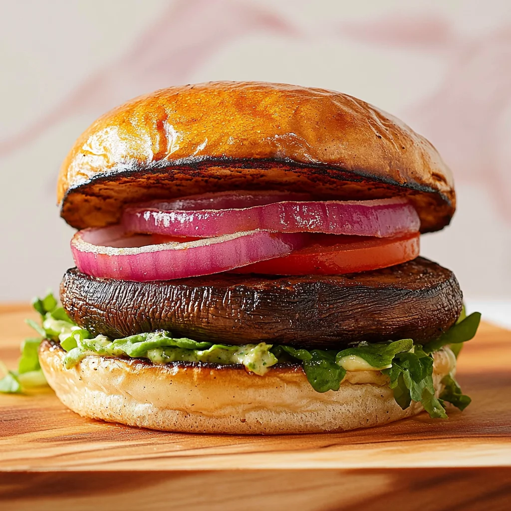 The Best Grilled Portobello Mushroom Burger
