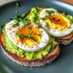 Avocado Cottage Toasts with Soft-Boiled Eggs & Paprika