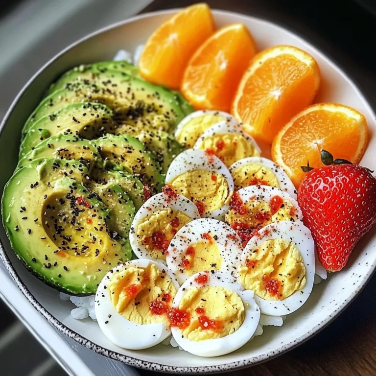 Avocado Rice Cake & Fruit Power Plate