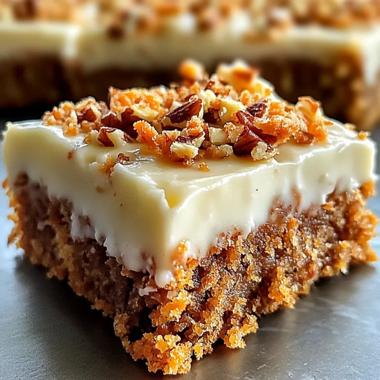 Decadent Carrot Cake Bars with Cream Cheese Frosting