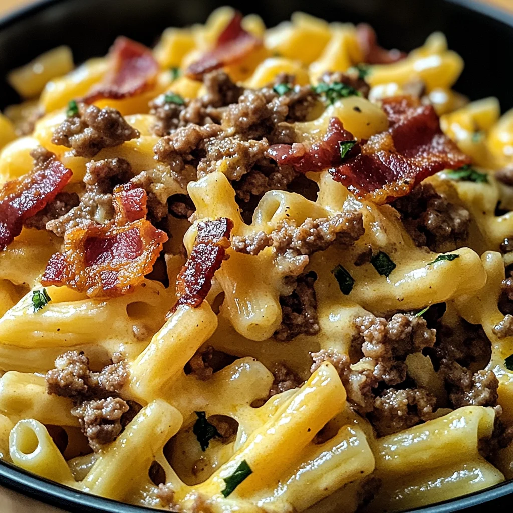 Loaded Bacon Cheeseburger Pasta