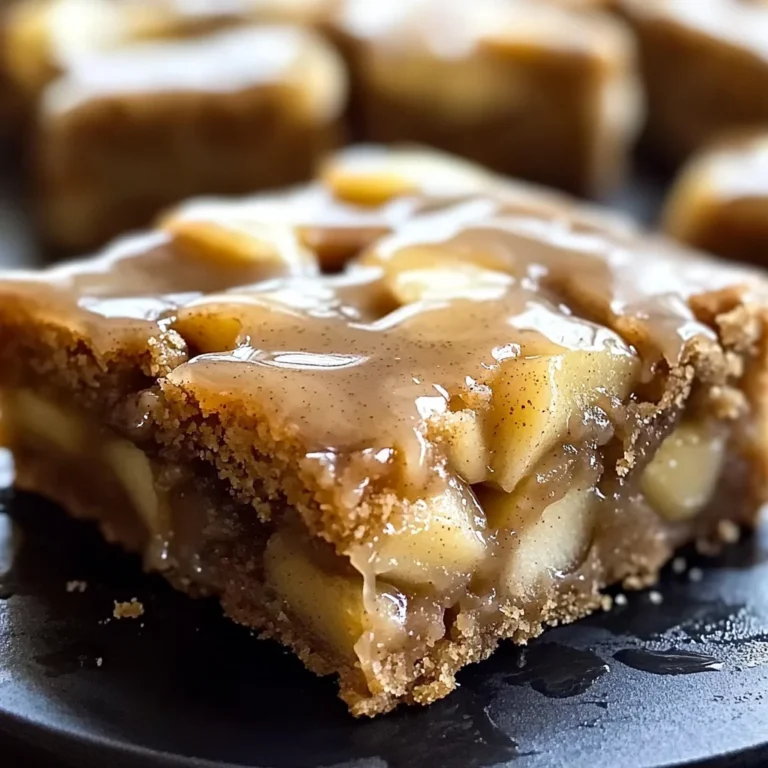 Maple Glazed Apple Blondies