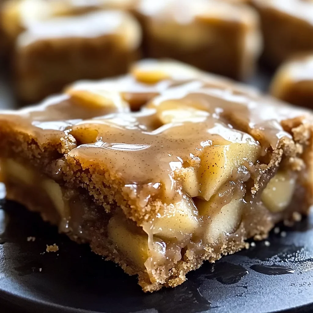 Maple Glazed Apple Blondies