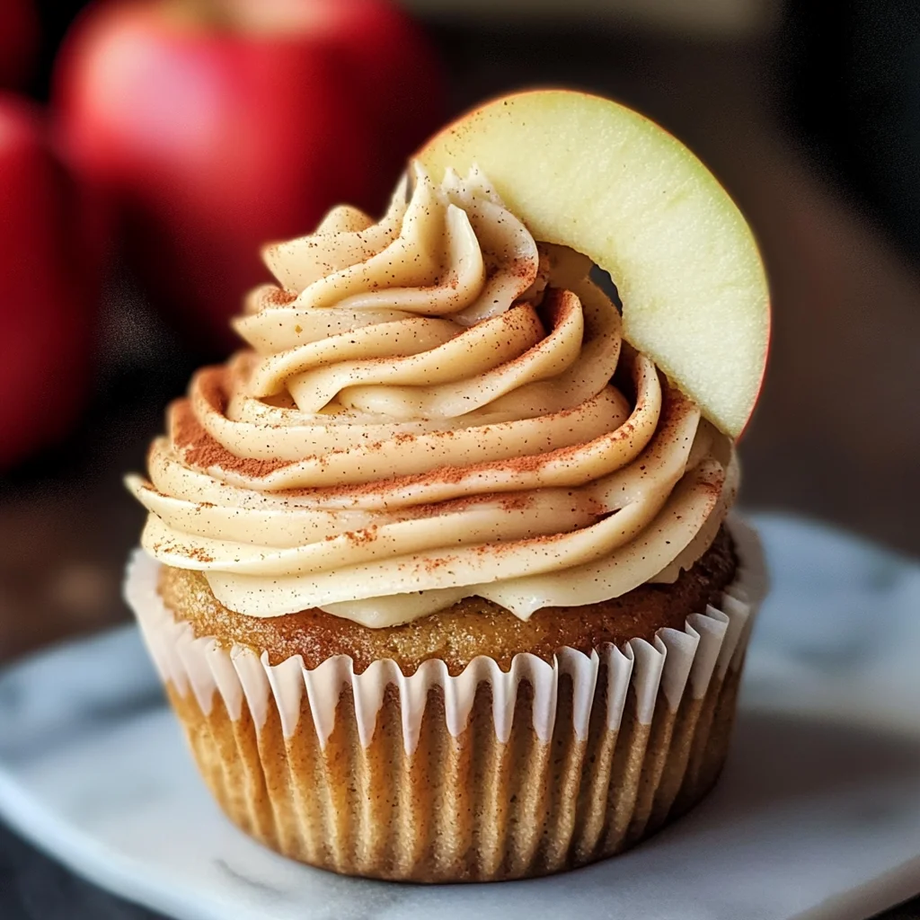 Apple Cider Cupcakes with Spiced Buttercream Frosting (gluten-free, whole grain)