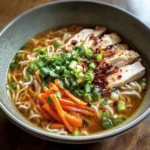 Aromatic Ginger Garlic Chicken Noodle Soup - Alrightwithme
