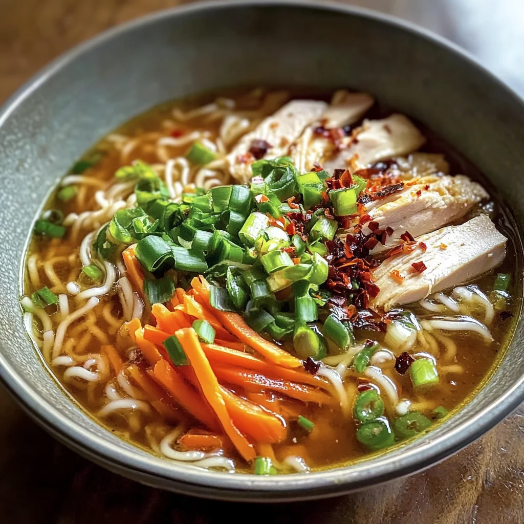 Aromatic Ginger Garlic Chicken Noodle Soup - Alrightwithme