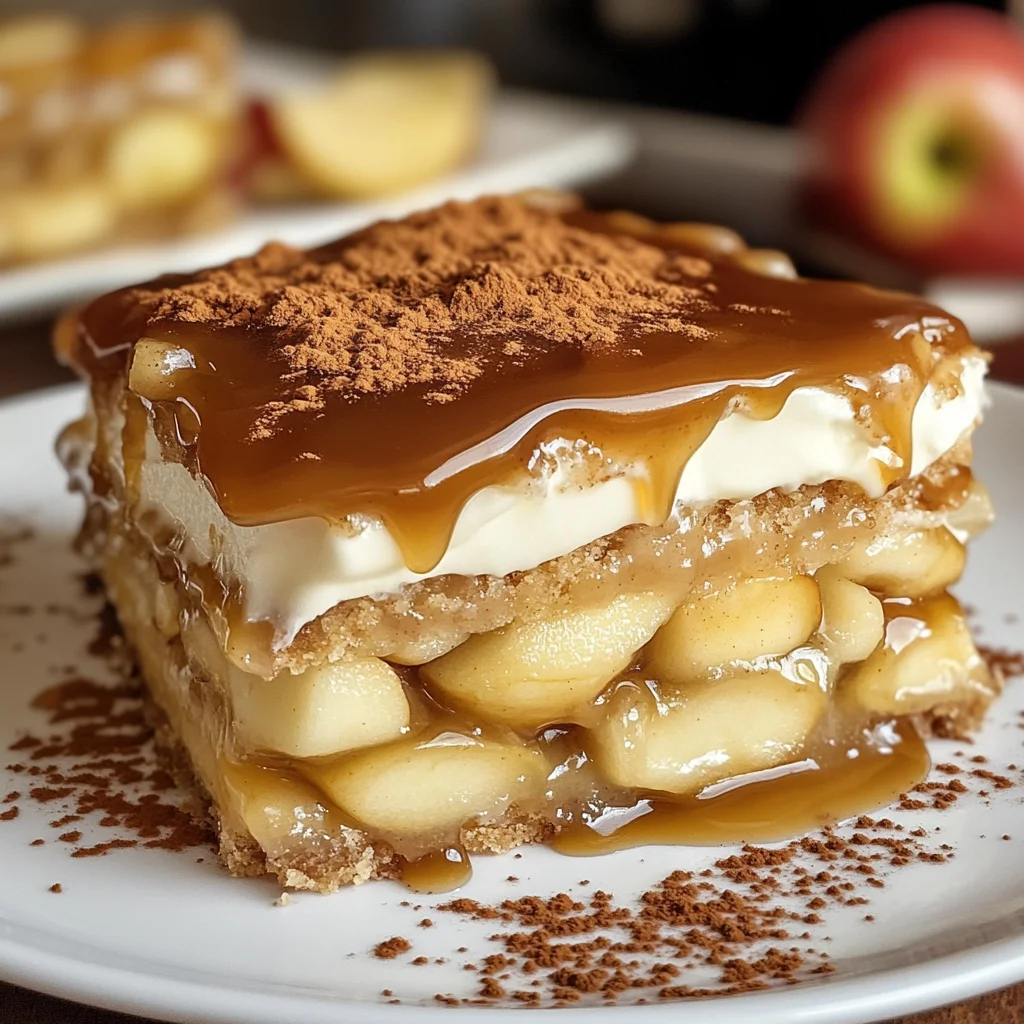 Caramel Apple Eclair Cake