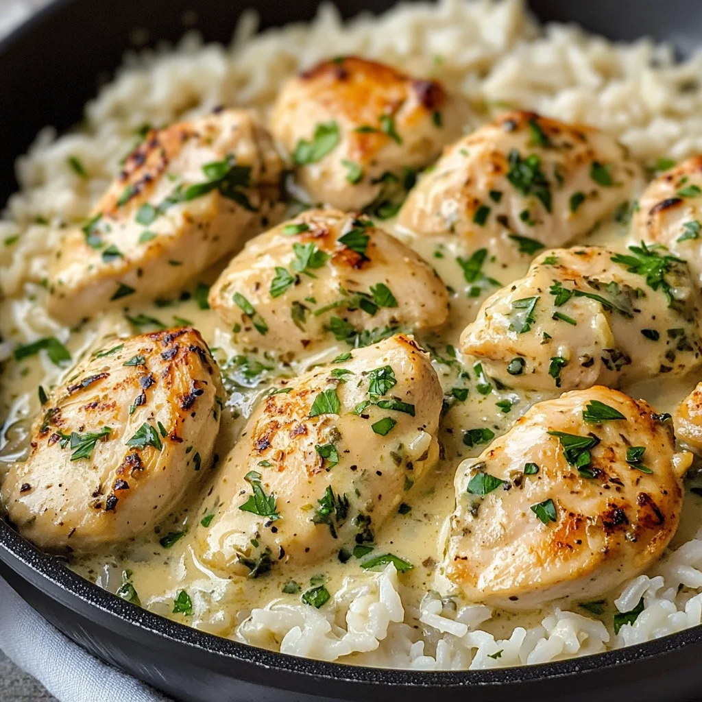 Creamy Herb Chicken & Basmati Rice – A Comforting, Flavor-Packed One-Pan Meal
