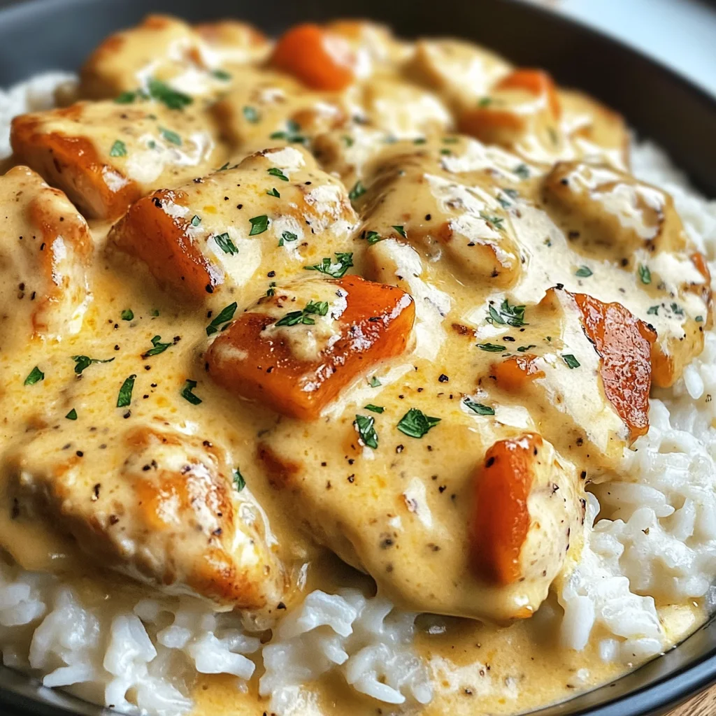 Creamy Smothered Chicken and Rice