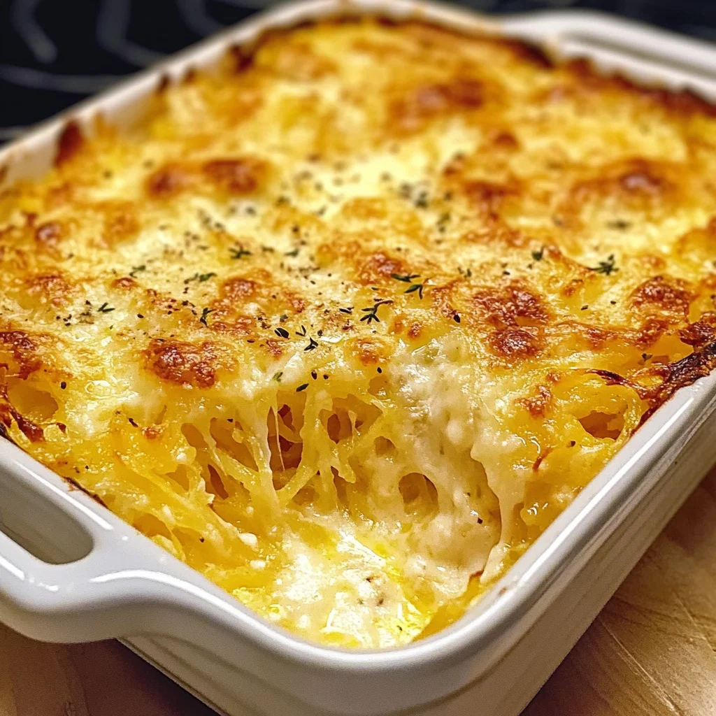 Creamy Spaghetti Squash Au Gratin