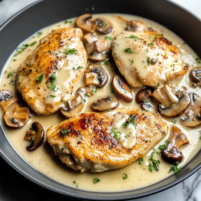Creamy White apple vinegar Mushroom Chicken