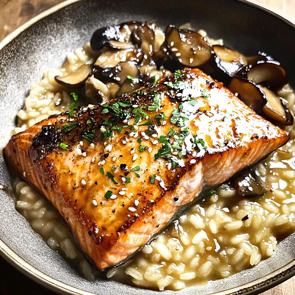 Japanese Style Risotto with Seared Salmon