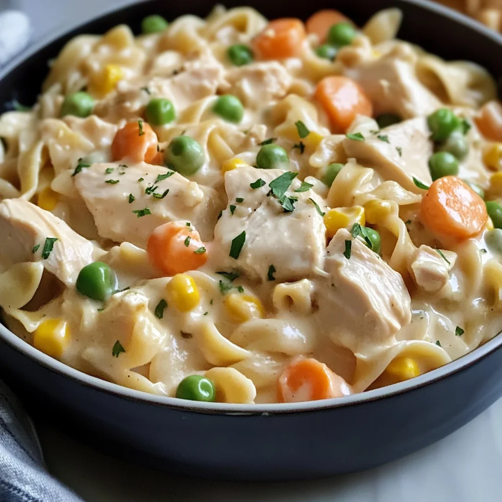Quick Chicken Pot Pie Pasta