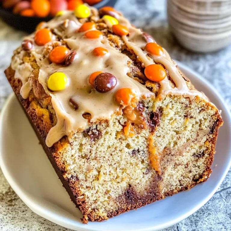 Reese's Pieces Peanut Butter Banana Bread