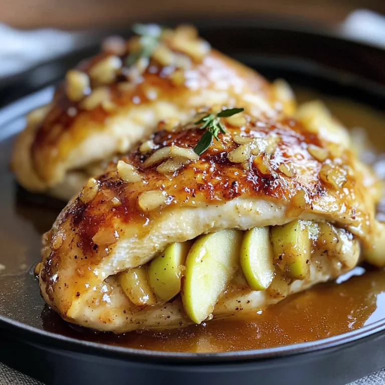 Apple and Brie Stuffed Chicken with Maple Dijon Glaze