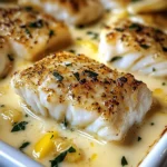 Baked Cod in Coconut Lemon Cream Sauce for Busy Weeknights