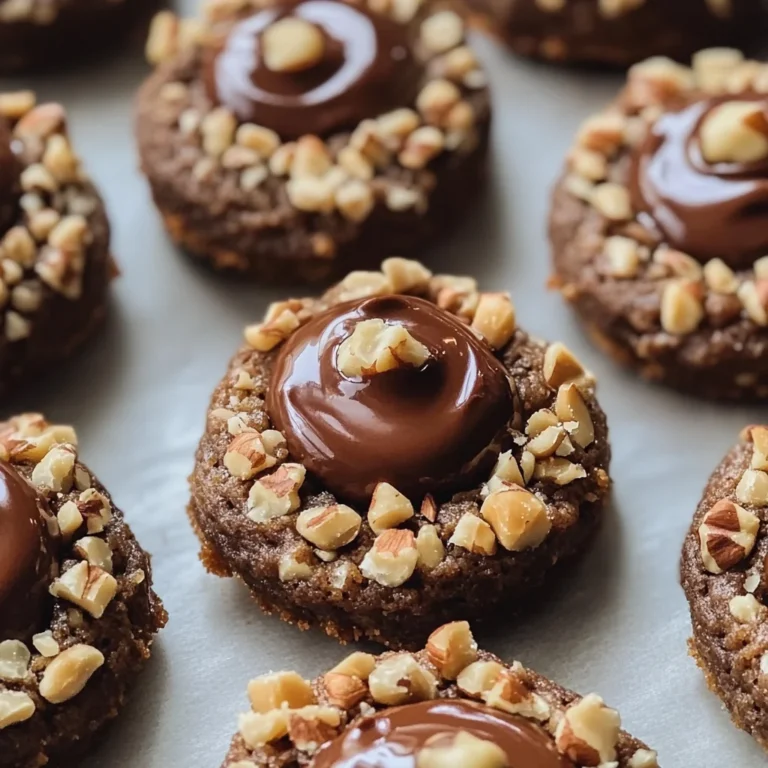 Chocolate Hazelnut Thumbprint Cookies Recipe