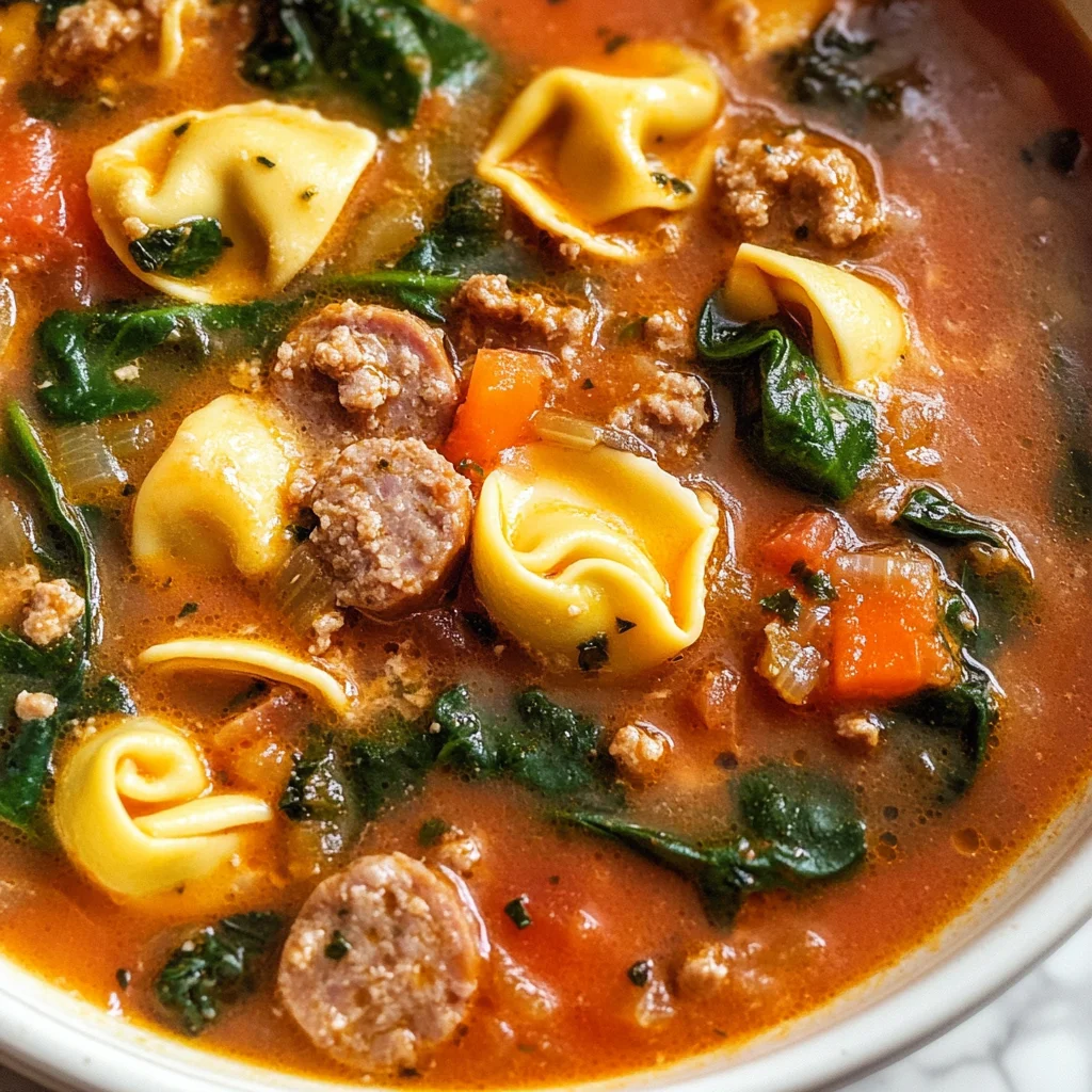 Crockpot Tortellini Soup with Sausage