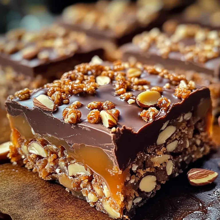 Decadent Caramel Chocolate Crunch Bars: A Sweet Indulgence