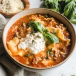 Easy Creamy Lasagna Soup