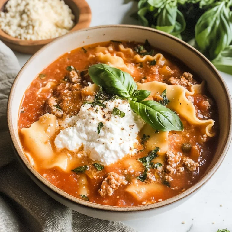 Easy Creamy Lasagna Soup