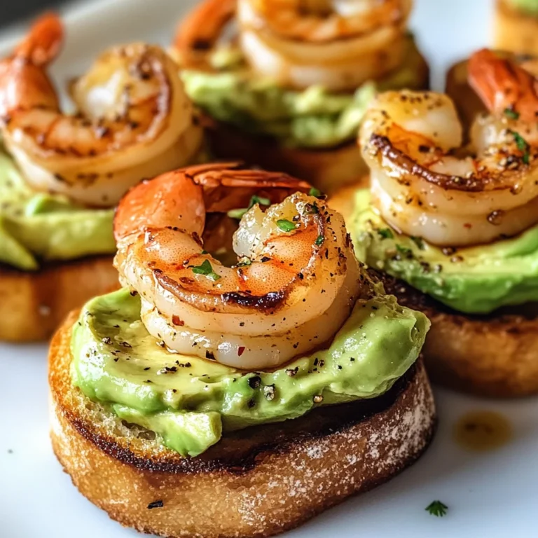 Garlic Shrimp Crostini with Avocado: A Flavorful Bite-Sized Delight