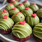 Grinch Oreo Balls with Red Velvet Oreos