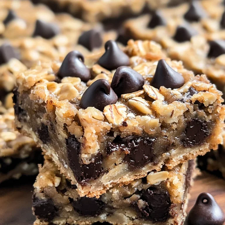Healthy Chocolate Chip Oatmeal Bars Recipe