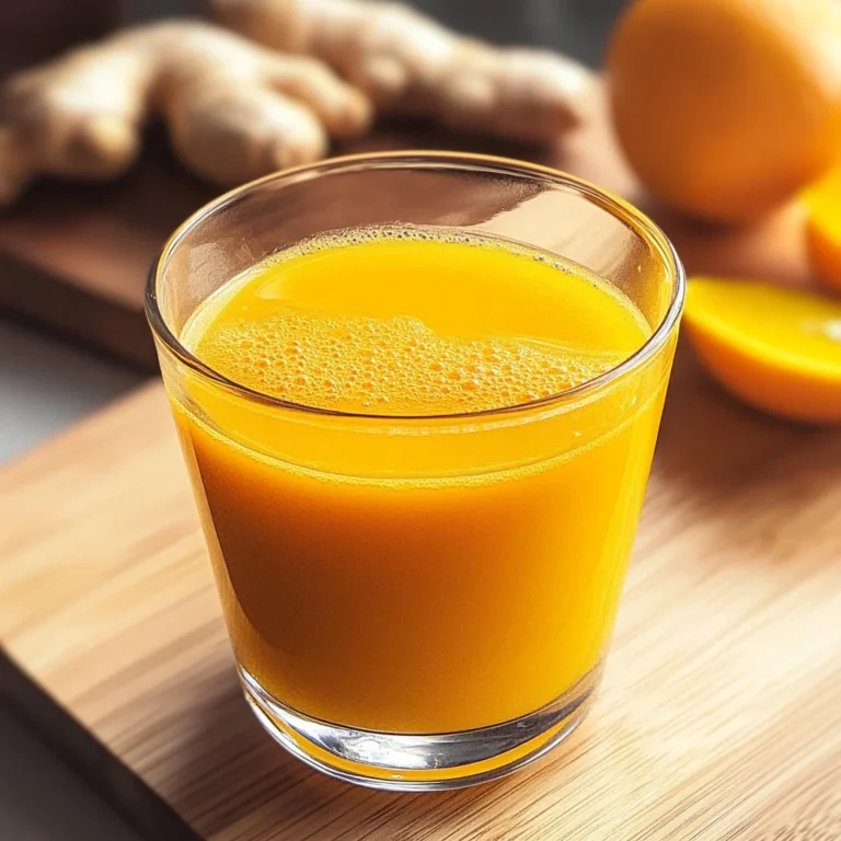 Homemade Ginger and Turmeric Immunity Shots