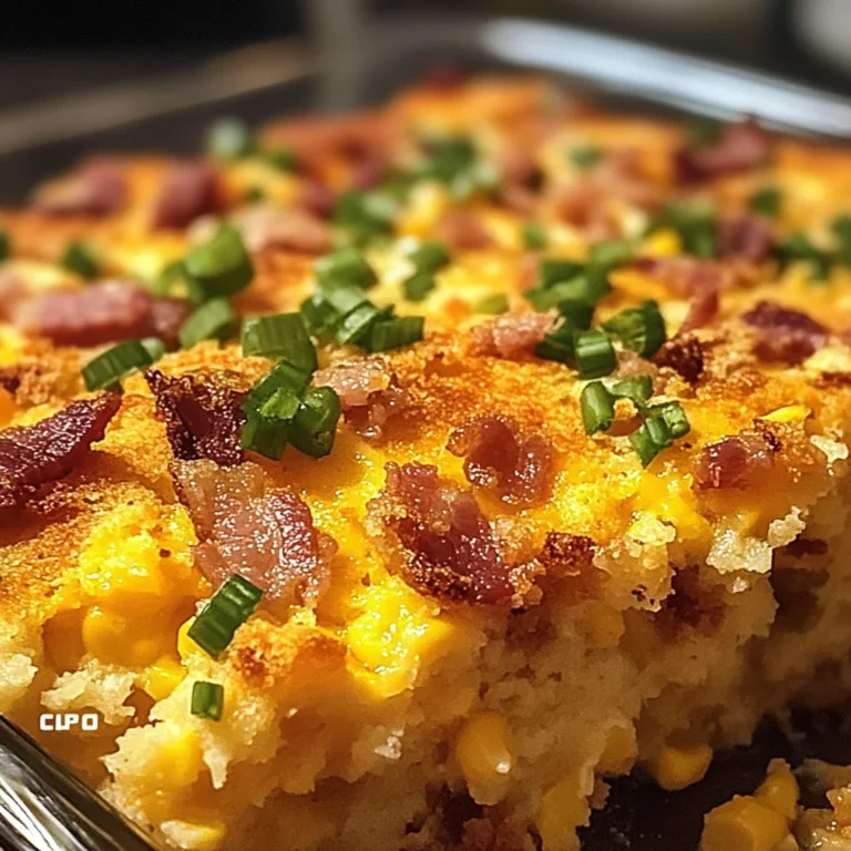 Loaded Cornbread Casserole – Southern Comfort in Every Bite