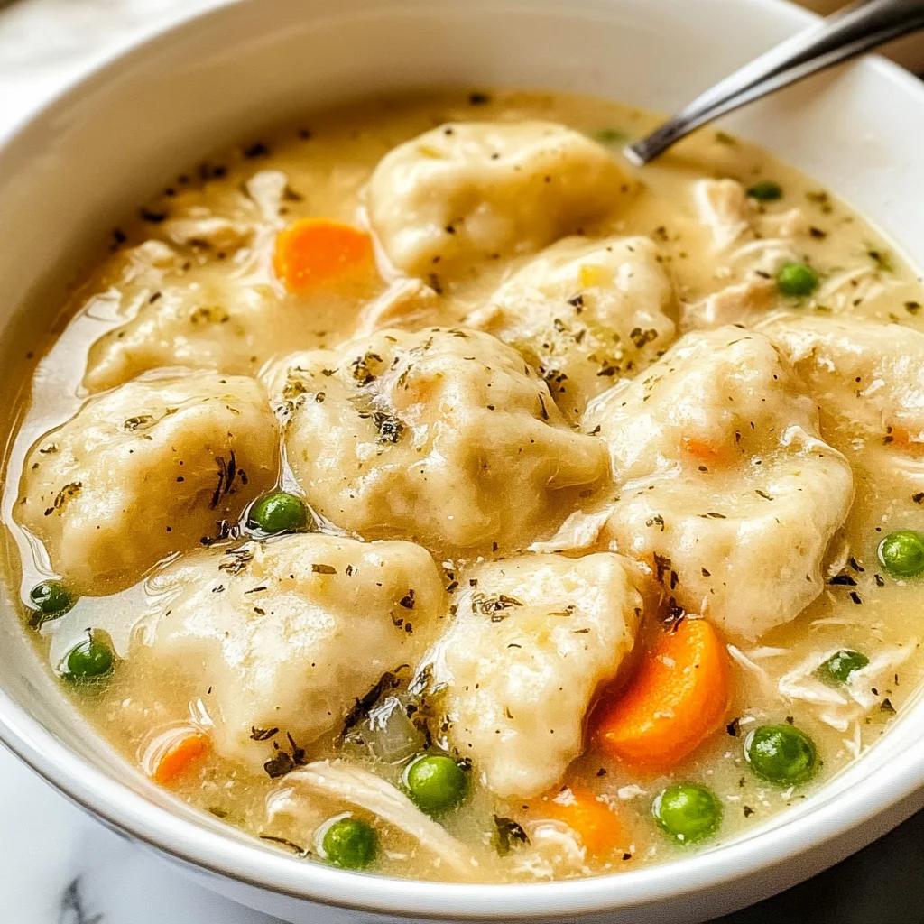 One Pot Chicken Dumpling Soup (with refrigerated biscuit dough!)