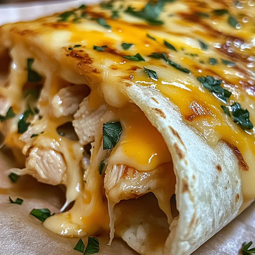 Ooey-Gooey Cheesy Garlic Chicken Wraps You’ll Love!