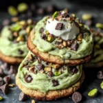 Pistachio Cream Chocolate Chip Cookies