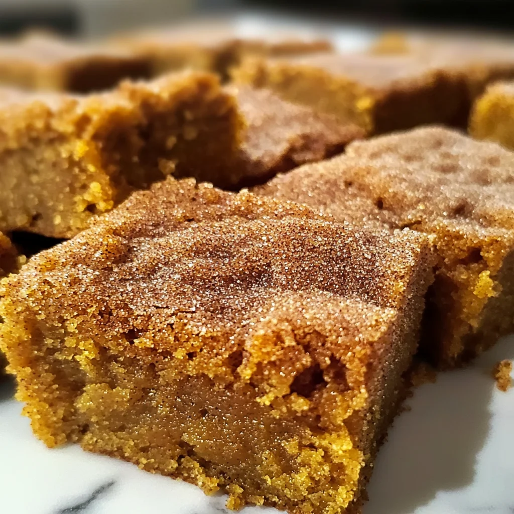 Pumpkin Snickerdoodle Blondies Recipe