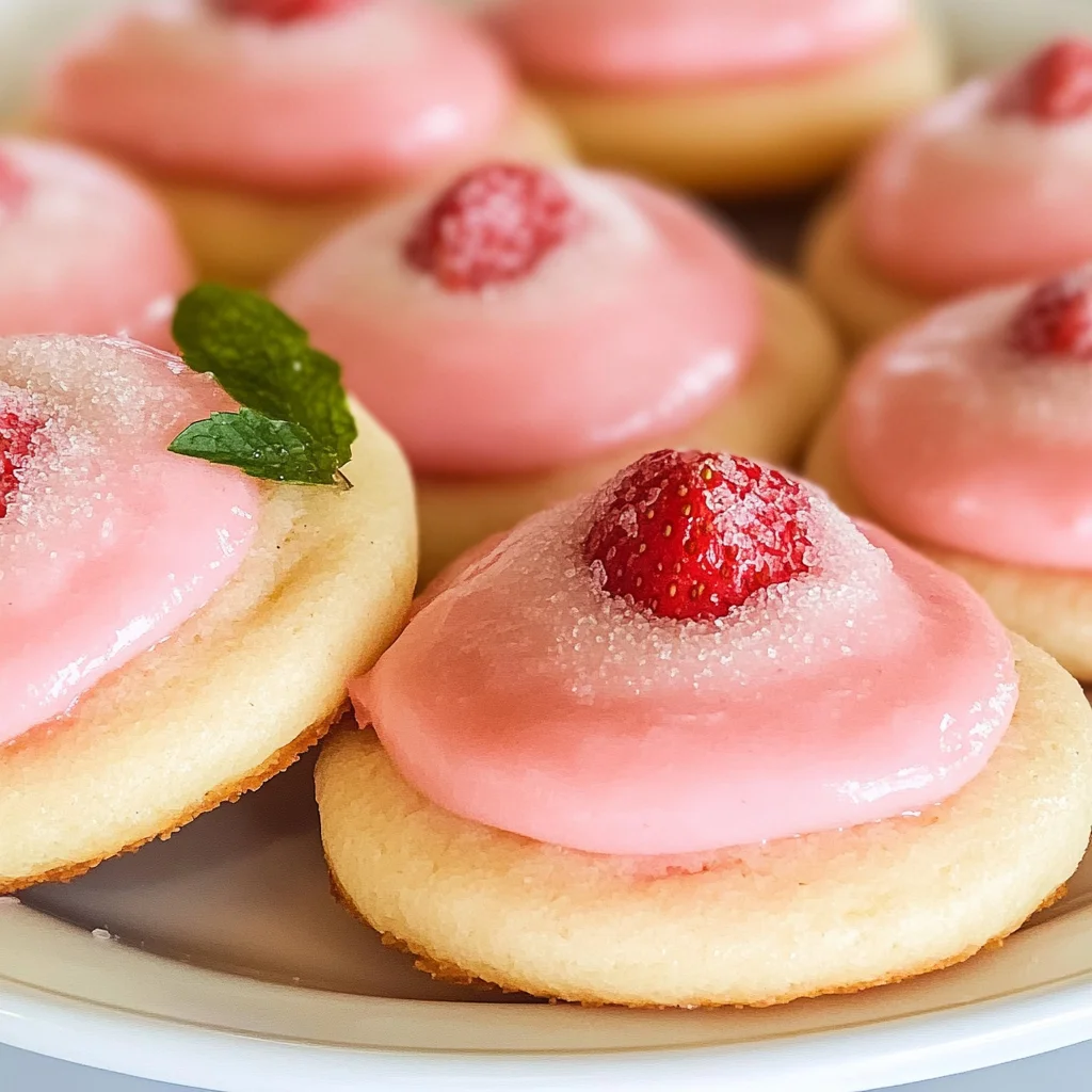 Strawberry Lemonade Melt Away Cookies