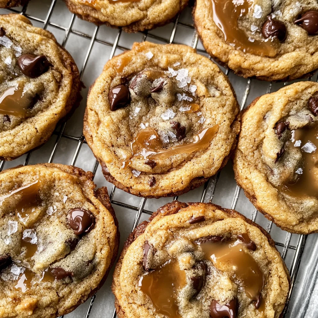 The Best Chewy Salted Caramel Chocolate Chip Cookies