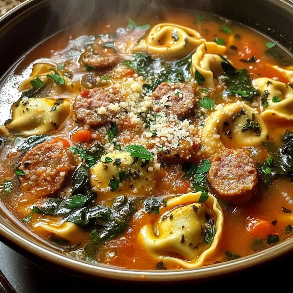 Autumn Tortellini Soup With Sausage