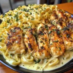 Cajun Chicken Bites with Cheesy Alfredo Linguine