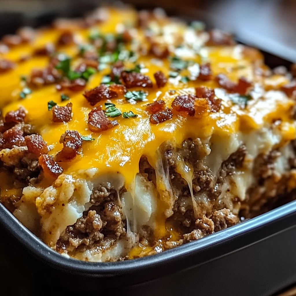 Cheesy Loaded Meatloaf Casserole