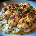 Chicken Scampi with Garlic Parmesan Rice