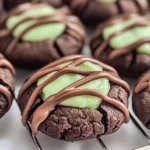 Chocolate Mint Thumbprint Cookies