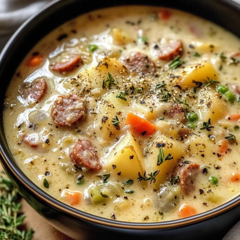 Comforting Potato and Sausage Chowder - Alrightwithme