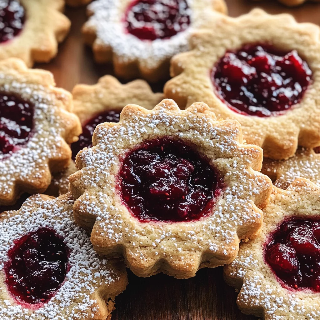 Cranberry Linzer Cookies