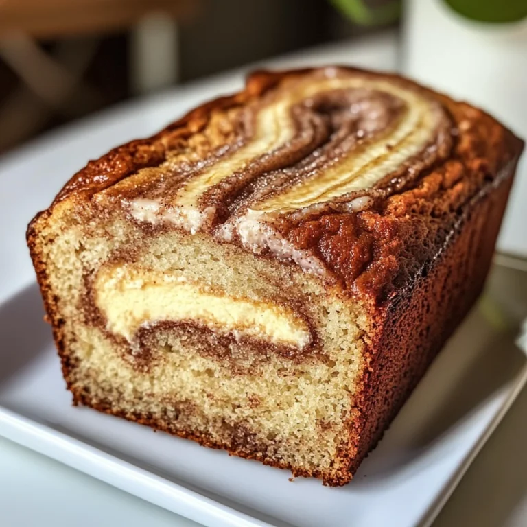 Cream Cheese Cinnamon Swirl Banana Bread