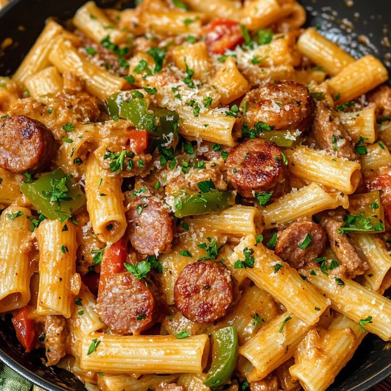 Creamy Cajun Sausage Pasta